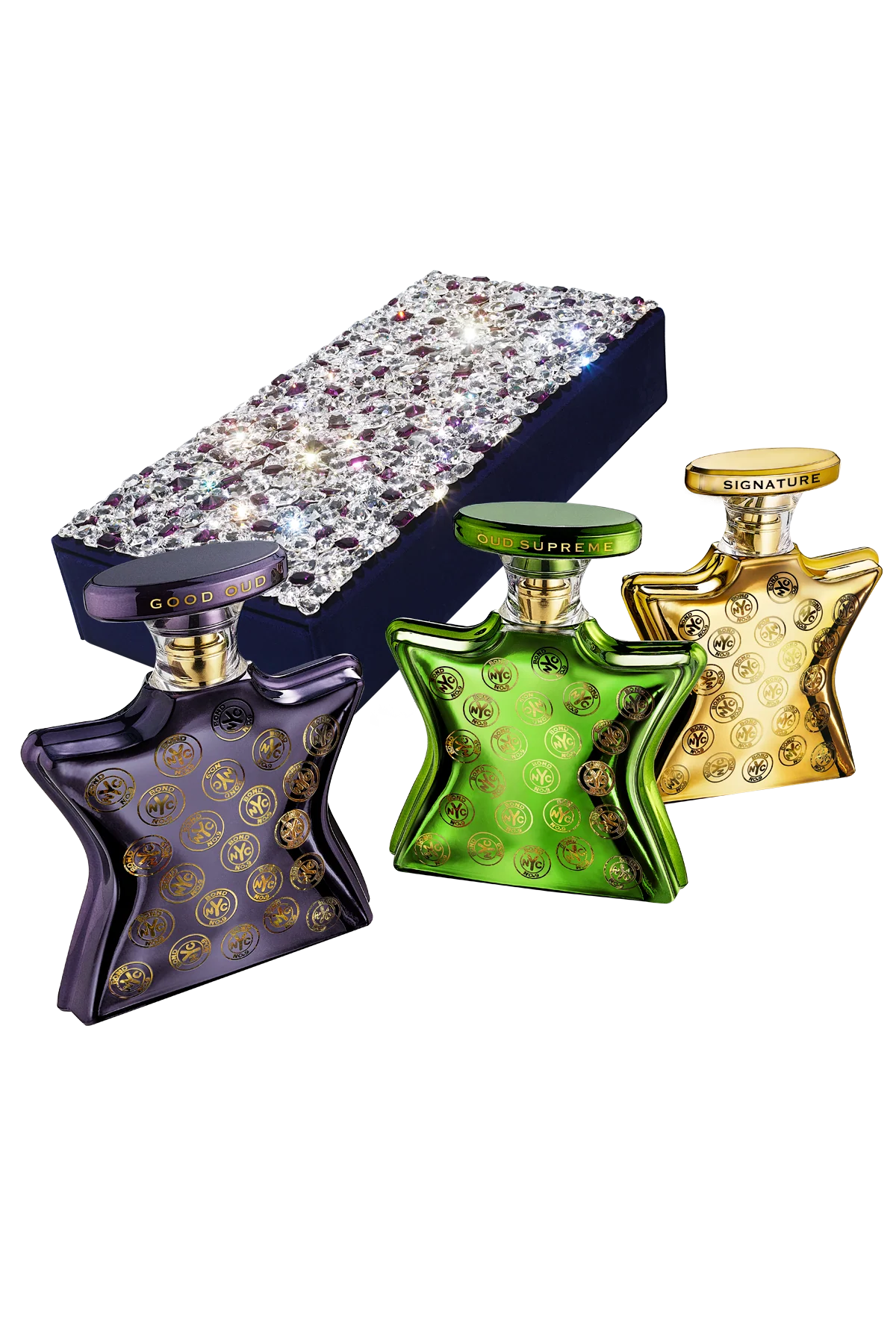 BOND NO. 9 LUXE TRIO OF OUDS IN SWAROVSKI AMETHYST & CRYSTAL