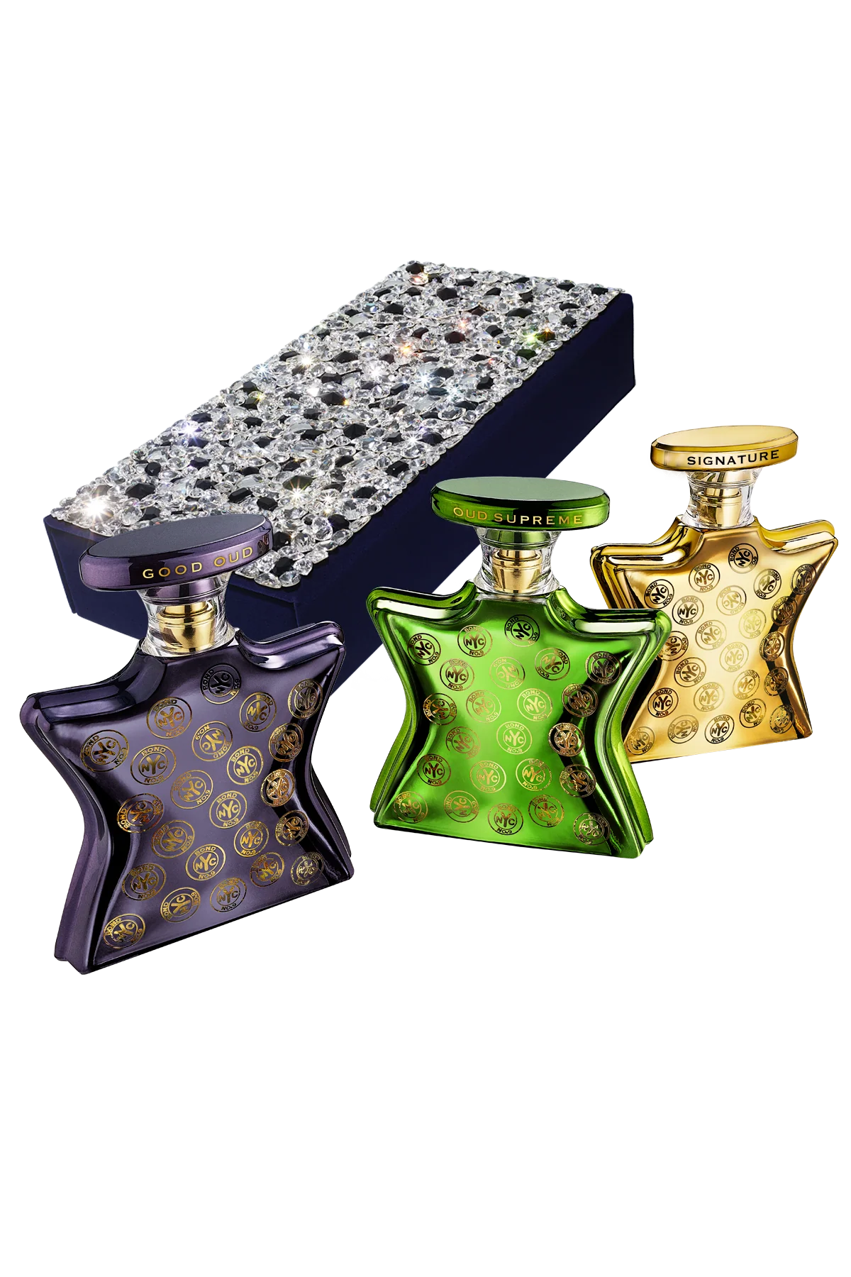 BOND NO. 9 LUXE TRIO OF OUDS IN SWAROVSKI JET & CRYSTAL